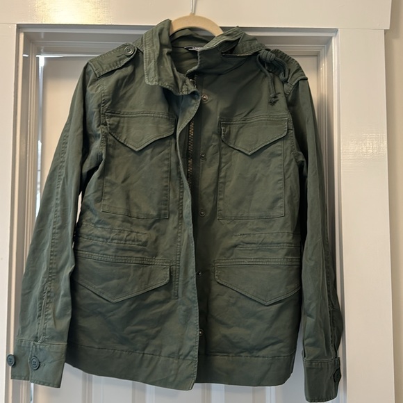 Lands End Green Utility Jacket Sz XS - Picture 1 of 8